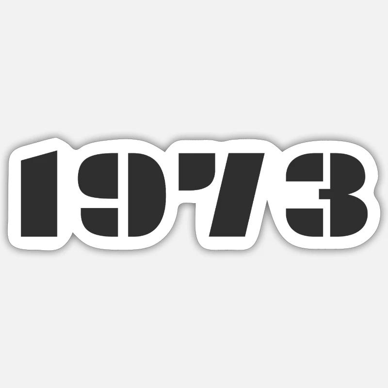 1973 - Sticker taille S (10 x 10 cm) - blanc mat