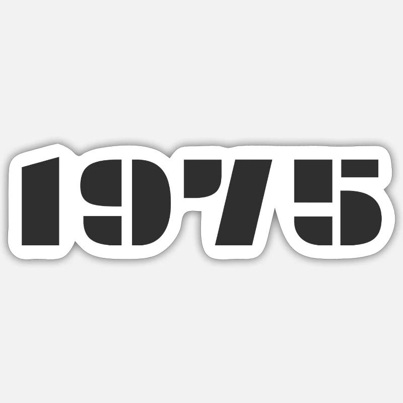1975 - Sticker taille S (10 x 10 cm) - blanc mat