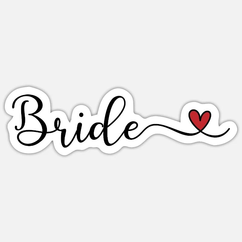 Braut - Sticker Größe S (10 x 10 cm) - Mattweiß