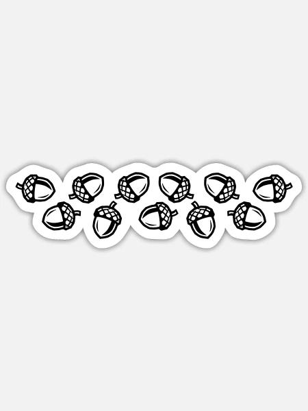 Eichel Herbst - Sticker Größe S (10 x 10 cm) - Mattweiß