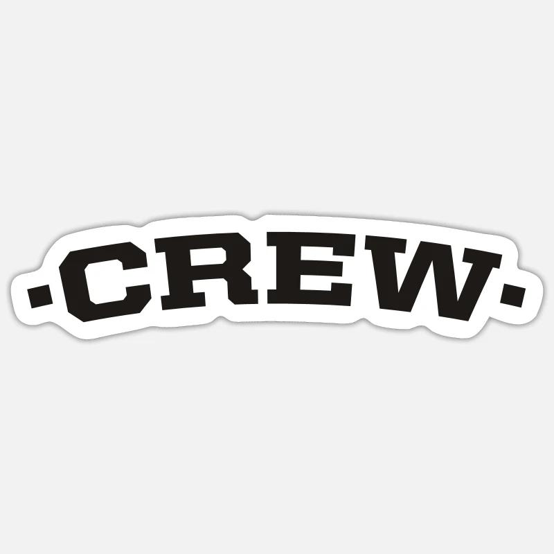 crew - Sticker taille S (10 x 10 cm) - blanc mat
