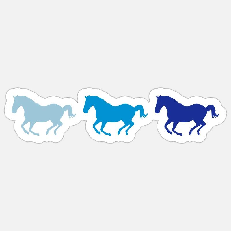 Three horses at a gallop Sticker size S (10 x 10 cm)