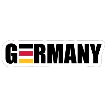 Germany | Deutschland | Flag | Flagge - Sticker taille S (10 x 10 cm) - blanc mat - Devant