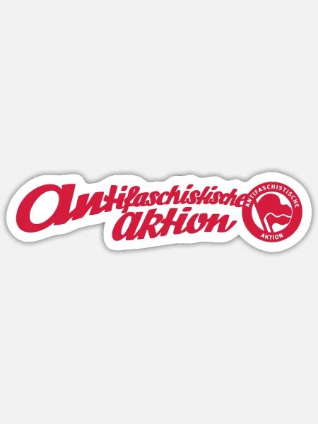Antifaschistische Aktion Logo - Sticker Größe S (10 x 10 cm) - Mattweiß