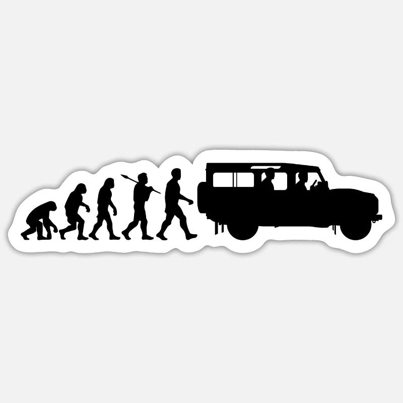 Defender 110 Evolution - Sticker size S (10 x 10 cm) - white matte