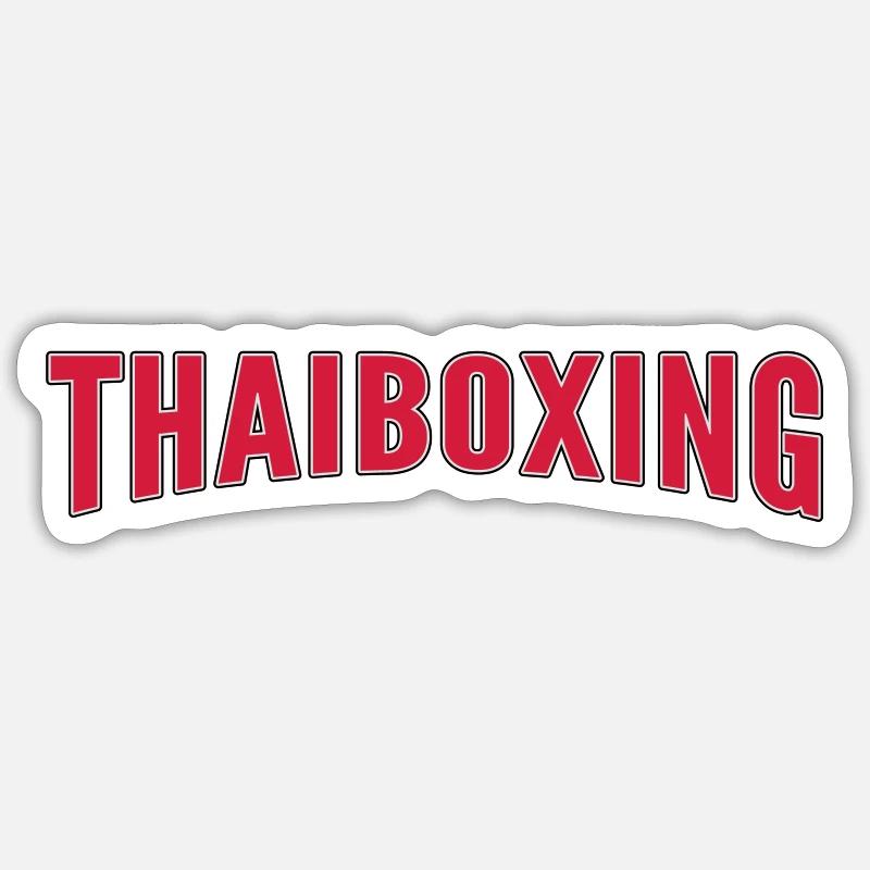 Thai boxing - Sticker size S (10 x 10 cm) - white matte