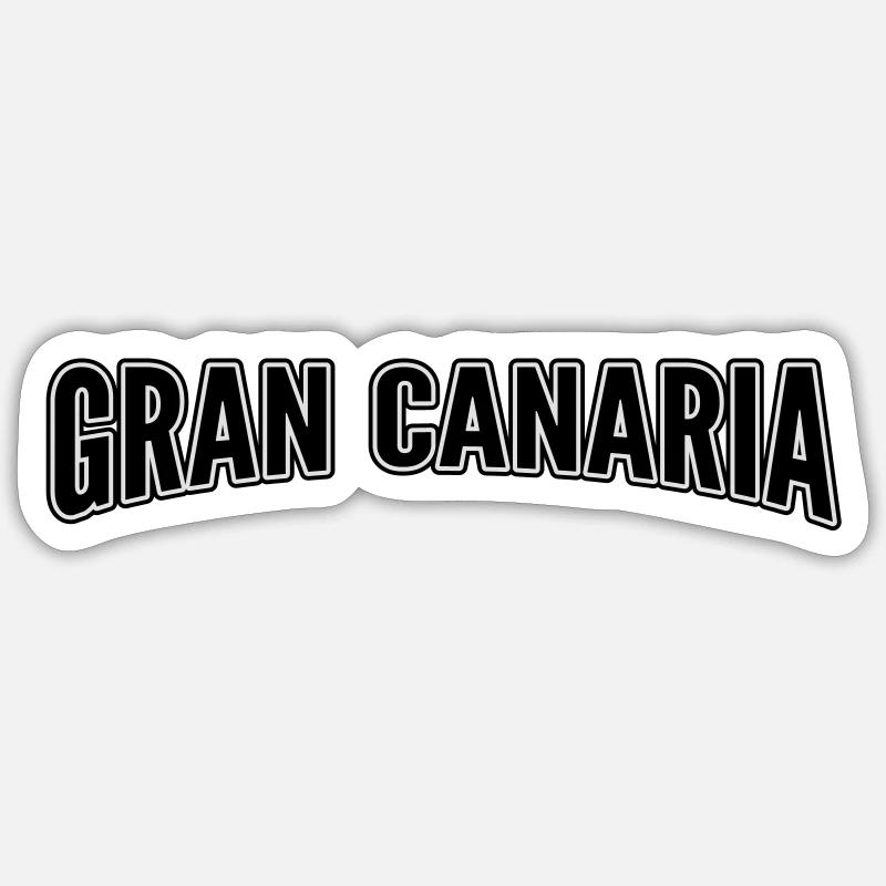Gran Canaria - Sticker taille S (10 x 10 cm) - blanc mat