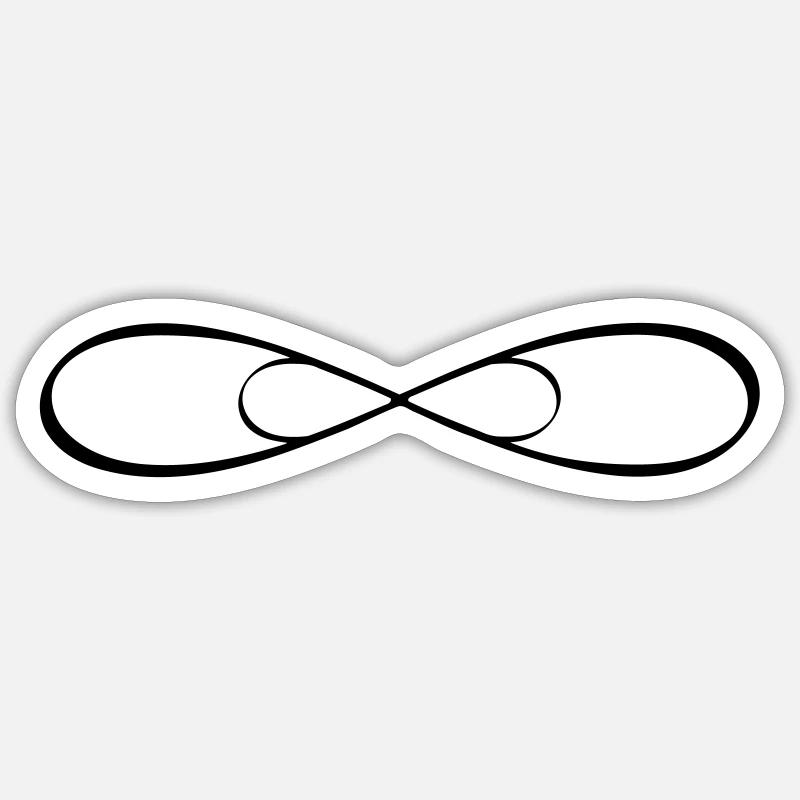 Doppel Infinity Unendlichkeit Zeichen Freundschaft Sticker Größe S (10 x 10 cm)