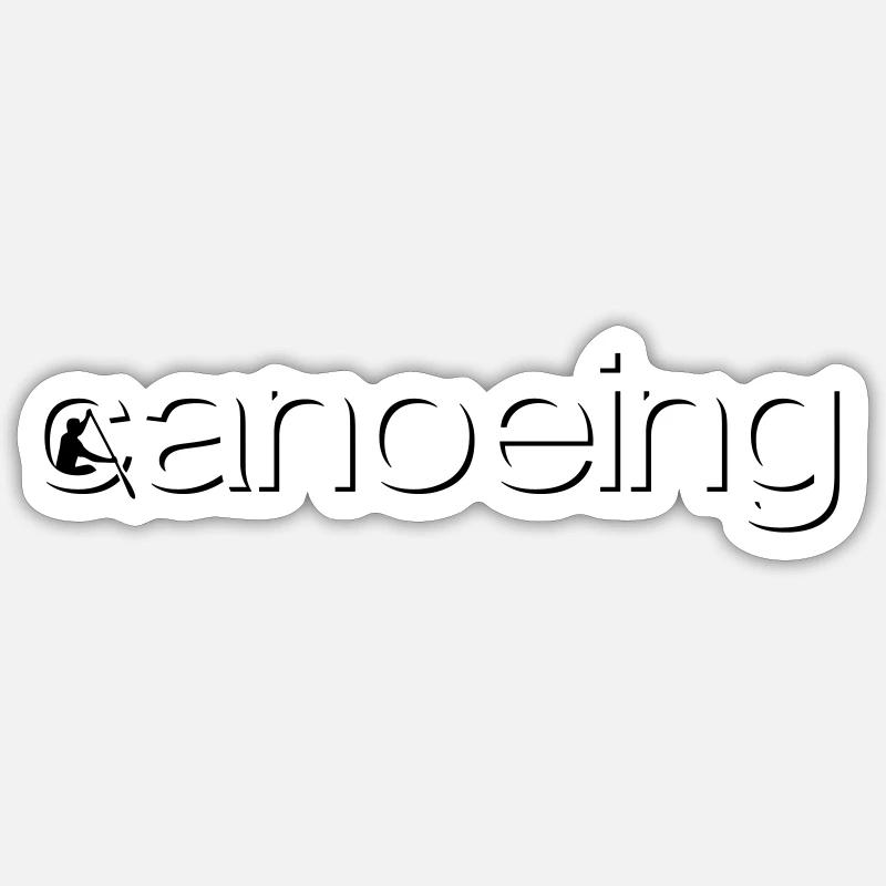 canoeing emboss Sticker Größe S (10 x 10 cm)