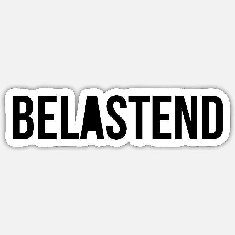 belastend - Sticker Größe S (10 x 10 cm) - Mattweiß