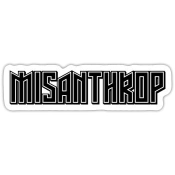 misanthrope - Sticker size S (10 x 10 cm) - white matte - Front