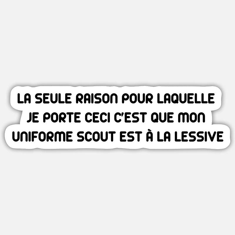 Scout uniform to the laundry Sticker size S (10 x 10 cm)