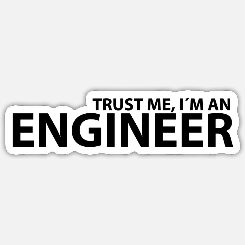 engineer - Sticker size S (10 x 10 cm) - white matte
