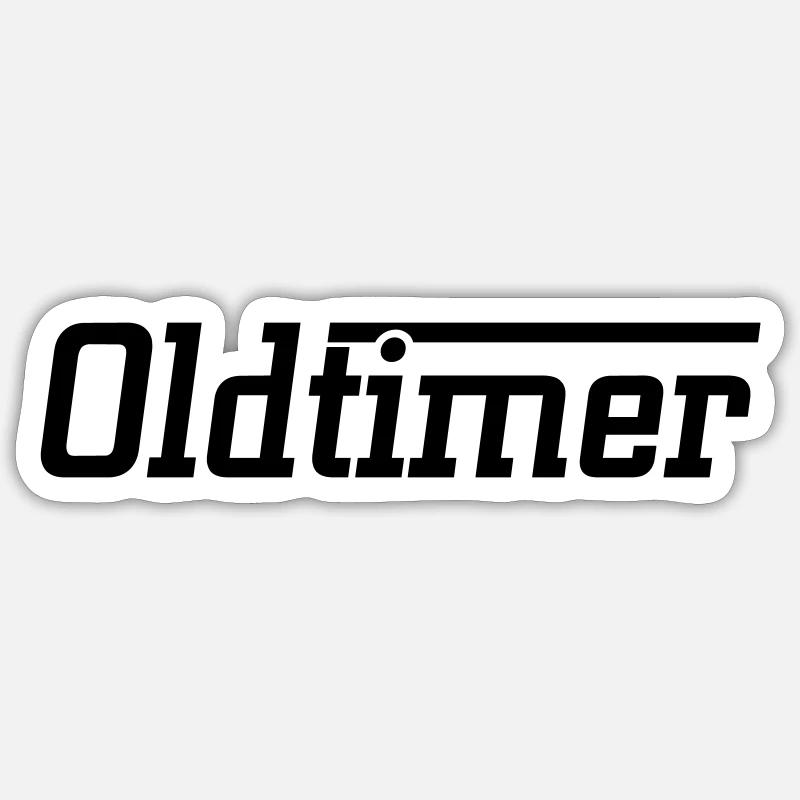 Oldtimer - Sticker size S (10 x 10 cm) - white matte