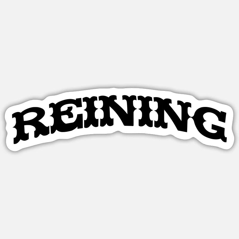 Reining gewölbt - Sticker Größe S (10 x 10 cm) - Mattweiß