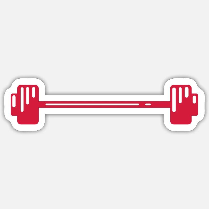 Heavy Weights - Sticker taille S (10 x 10 cm) - blanc mat