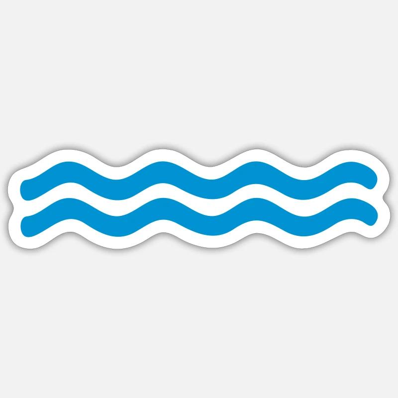 waves Sticker size S (10 x 10 cm)
