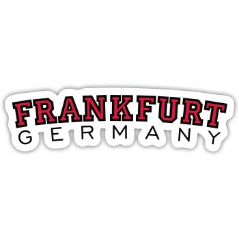 Frankfurt Germany Black&Red - Sticker size S (10 x 10 cm) - white matte - Front