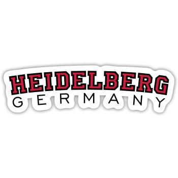 Heidelberg Germany Red/Black - Sticker size S (10 x 10 cm) - white matte - Front