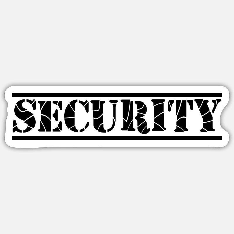 Security Lines Design - Sticker Größe S (10 x 10 cm) - Mattweiß