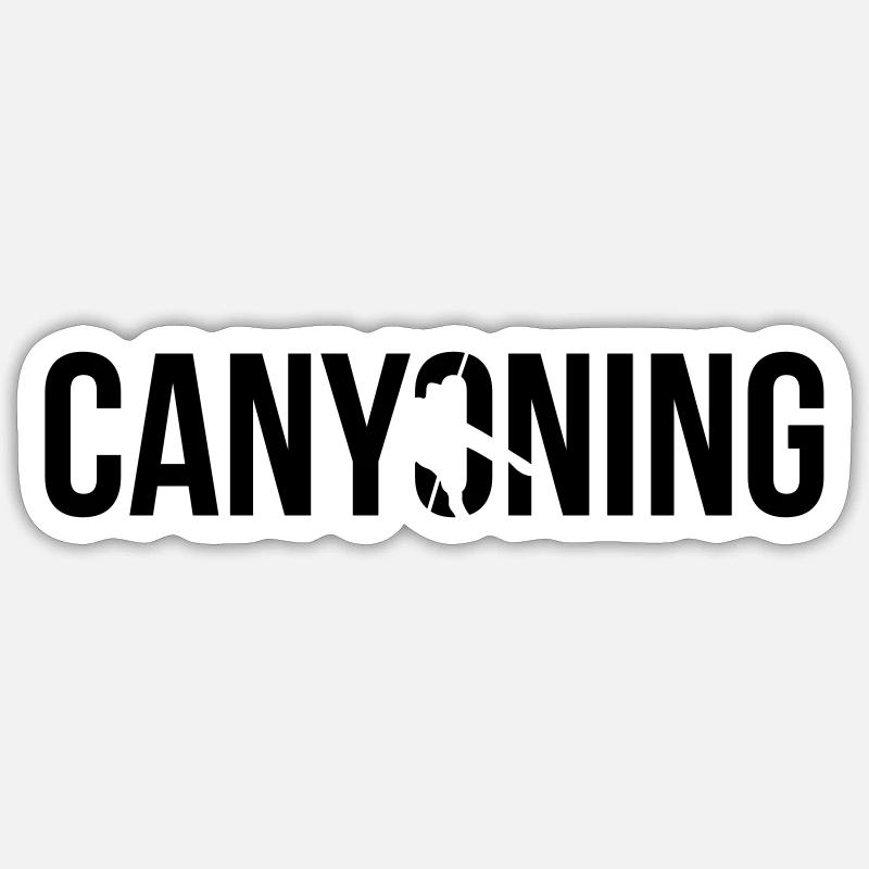 canyoning - Sticker size S (10 x 10 cm) - white matte