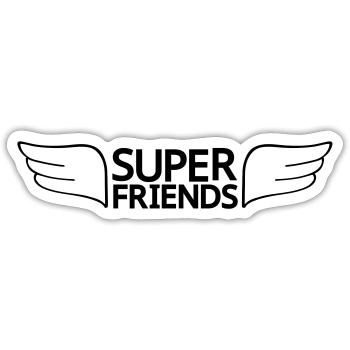 super friends - Sticker size S (10 x 10 cm) - white matte - Front