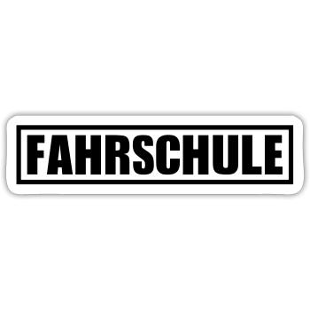 Fahrschule - Sticker Größe S (10 x 10 cm) - Mattweiß - Vorne