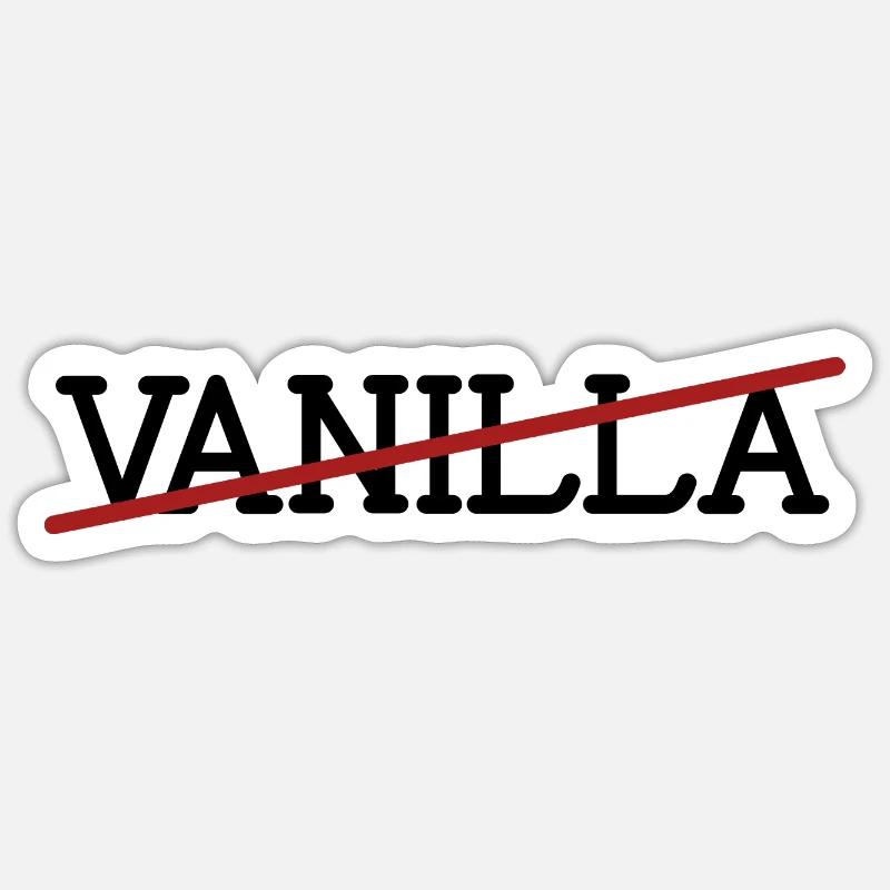 Pas de vanille - Sticker taille S (10 x 10 cm) - blanc mat