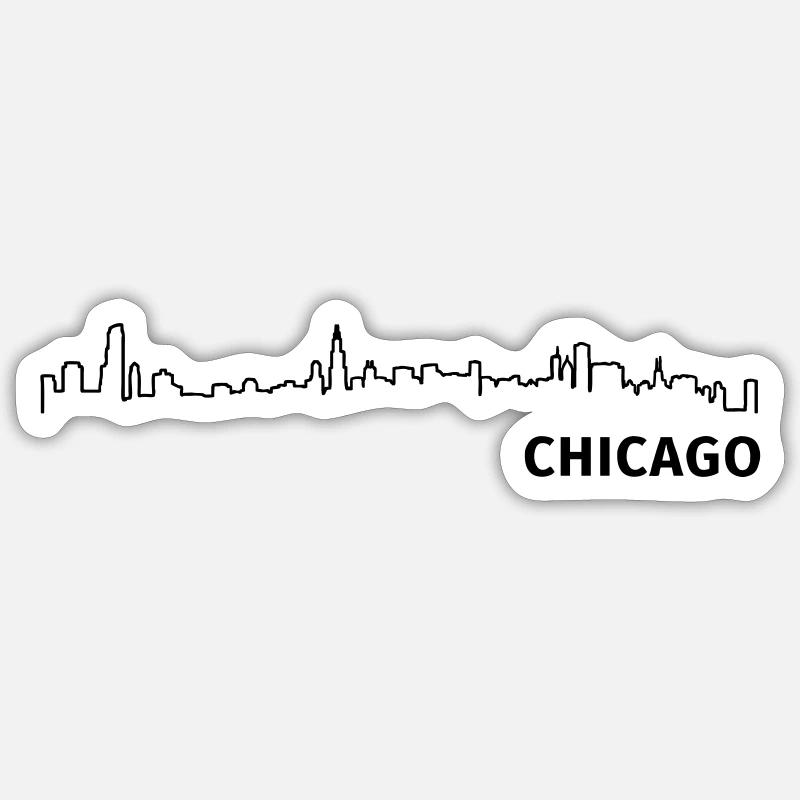 Chicago Sticker taille S (10 x 10 cm)