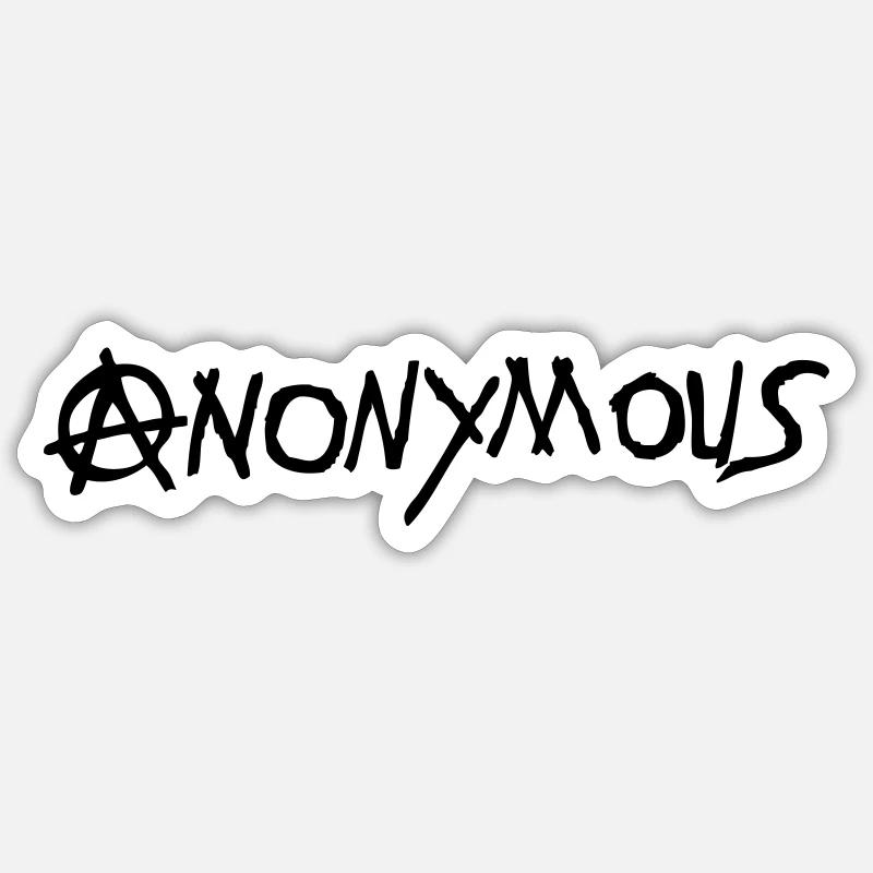anarchy anonymous logo - Sticker size S (10 x 10 cm) - white matte