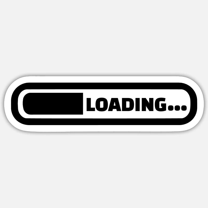Loading - Sticker size S (10 x 10 cm) - white matte