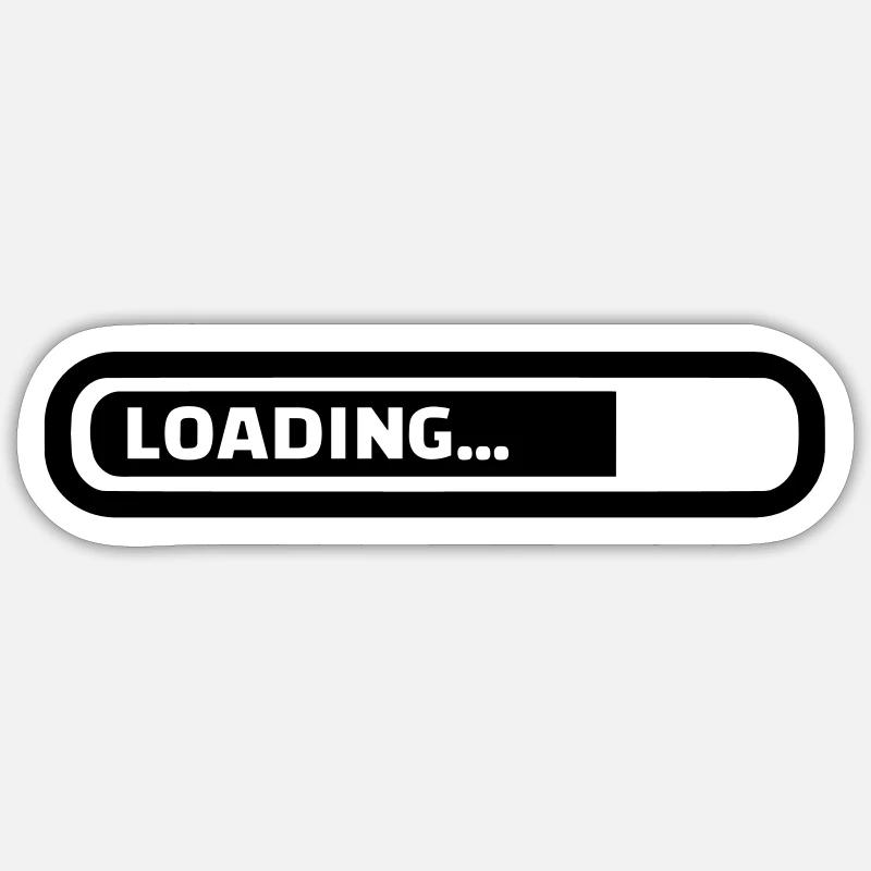 Loading - Sticker size S (10 x 10 cm) - white matte