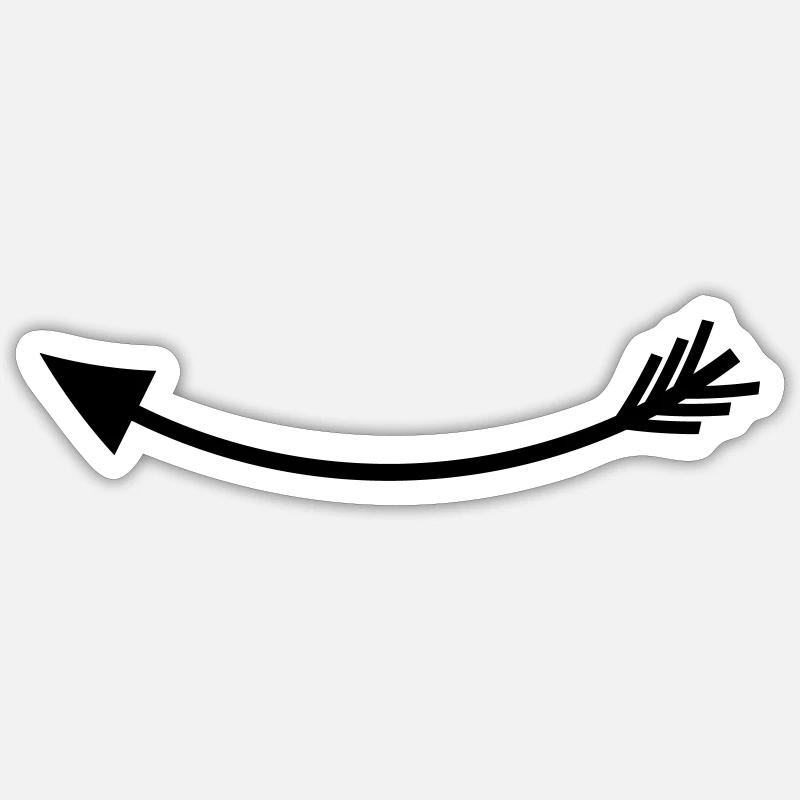 Flèche gauche - Sticker taille S (10 x 10 cm) - blanc mat