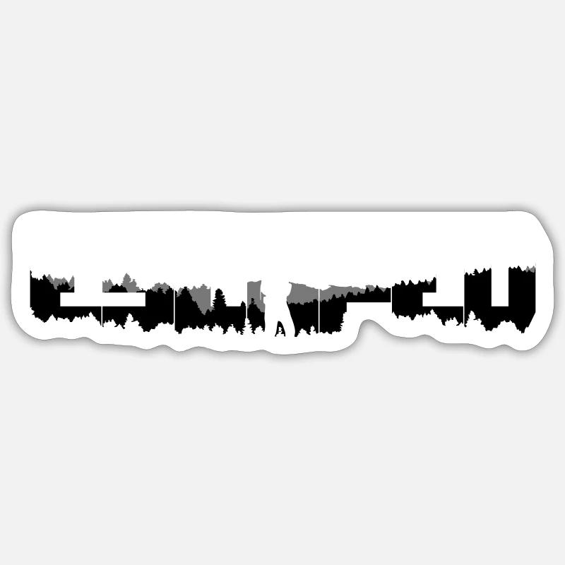 Escaped from Woods - Sticker Größe S (10 x 10 cm) - Mattweiß