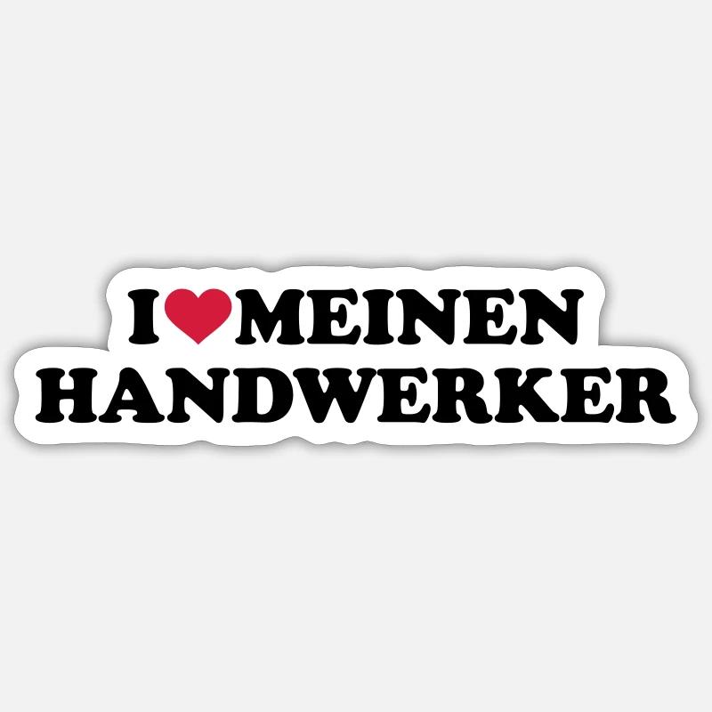 Handwerker - Sticker Größe S (10 x 10 cm) - Mattweiß