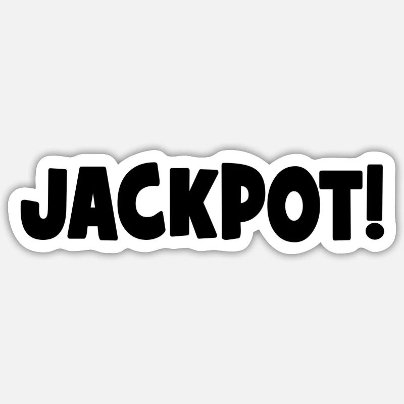 jackpot - Sticker size S (10 x 10 cm) - white matte