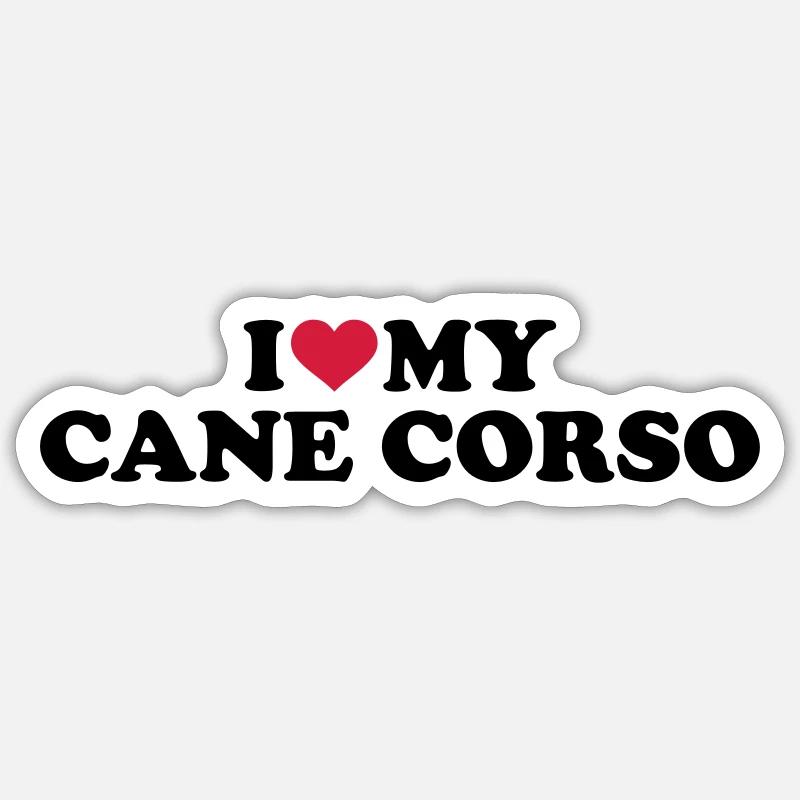 Cane Corso - Sticker Größe S (10 x 10 cm) - Mattweiß