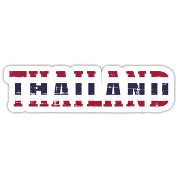 La Thaïlande - Sticker taille S (10 x 10 cm) - blanc mat - Devant