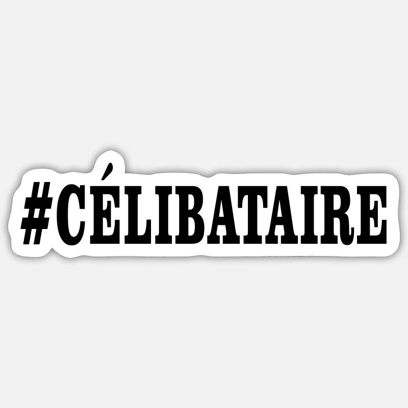 celibataire Sticker taille S (10 x 10 cm)