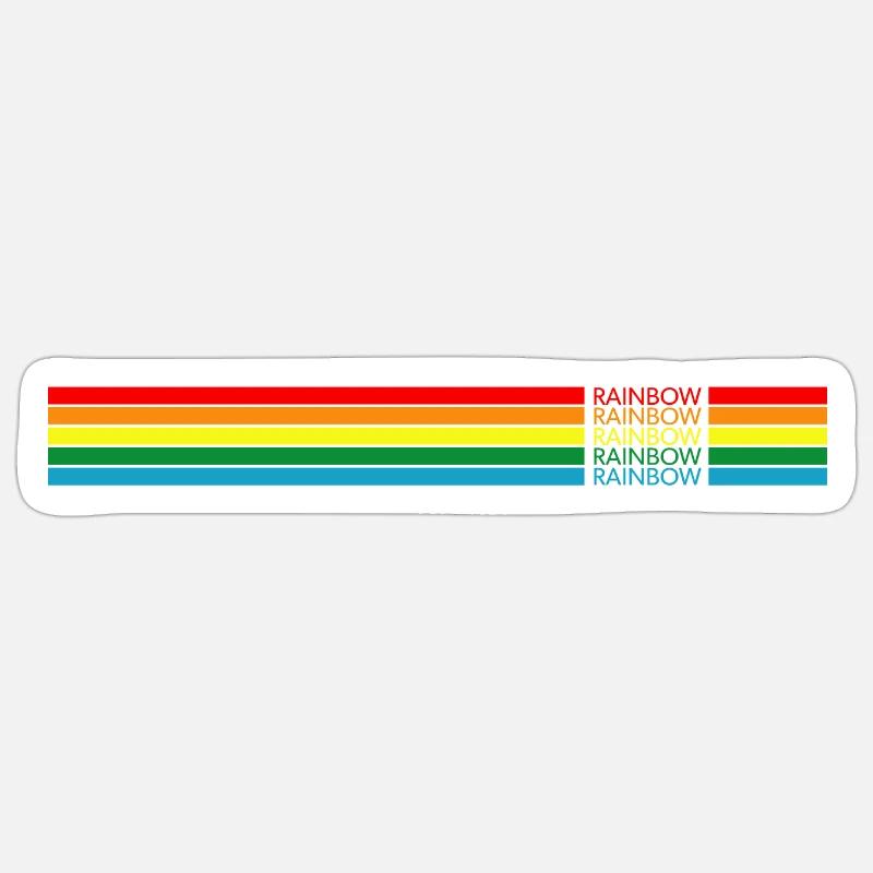 Regenbogen Rainbow - Sticker size S (10 x 10 cm) - white matte