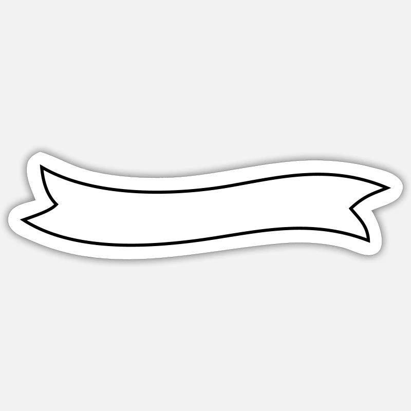 Banner flag flag - Sticker size S (10 x 10 cm) - white matte