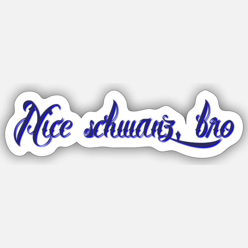 belle bite bro - Sticker taille S (10 x 10 cm) - blanc mat