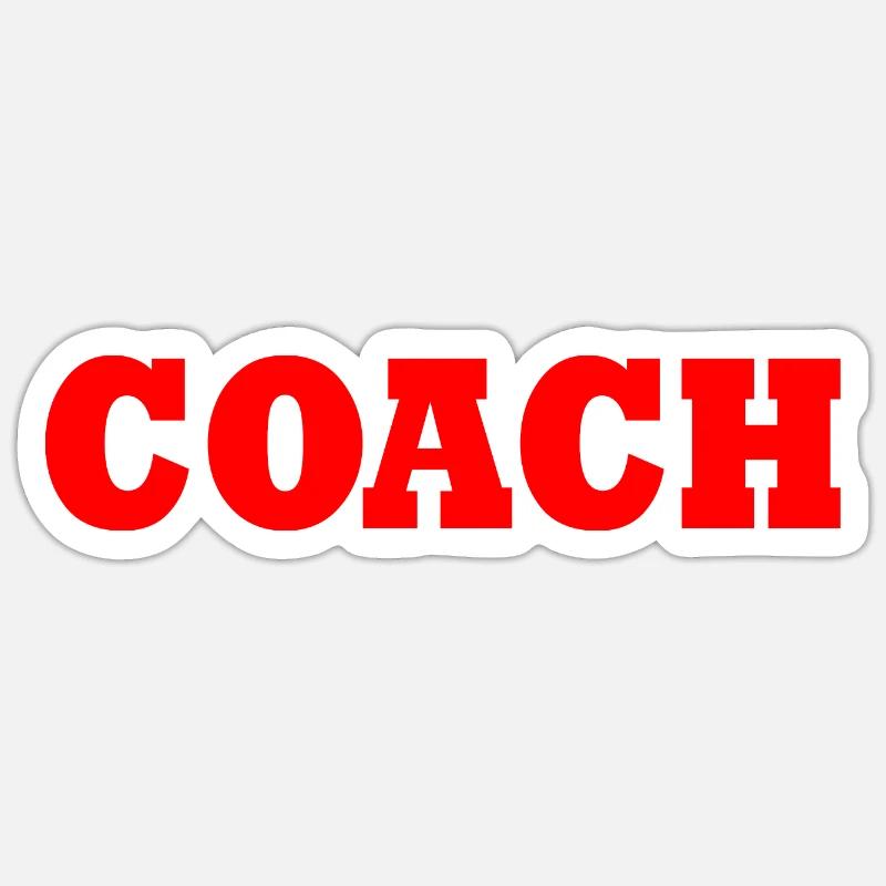 Coach - Sticker Größe S (10 x 10 cm) - Mattweiß