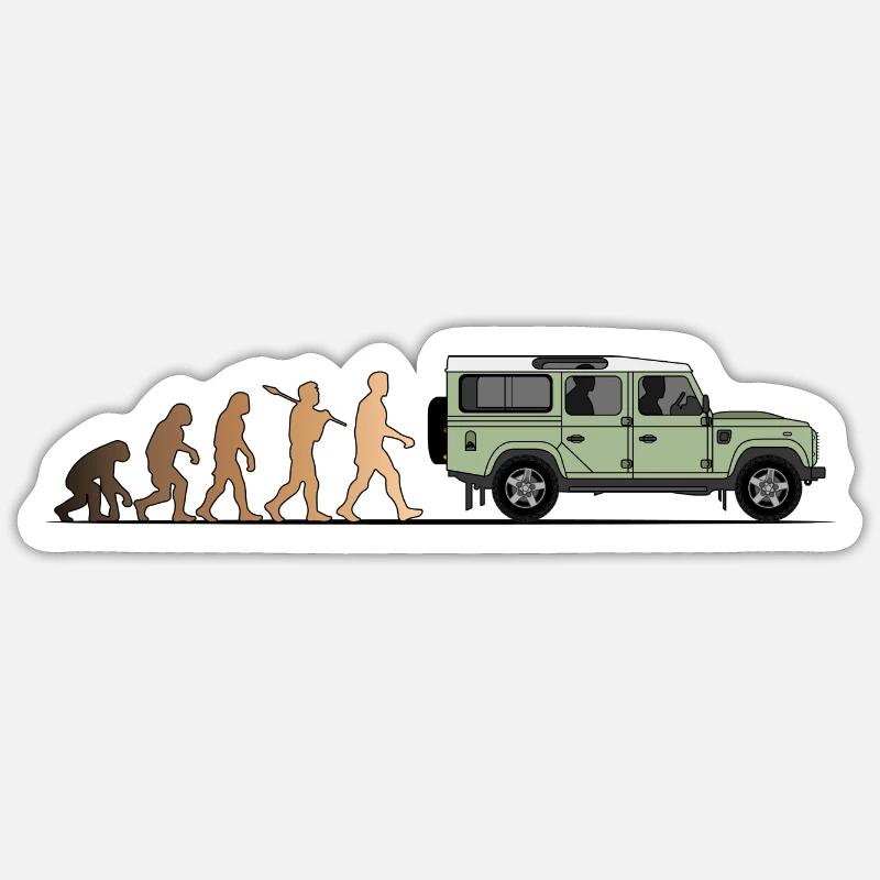 Defender Evolution 110 Color - Sticker size S (10 x 10 cm) - white matte
