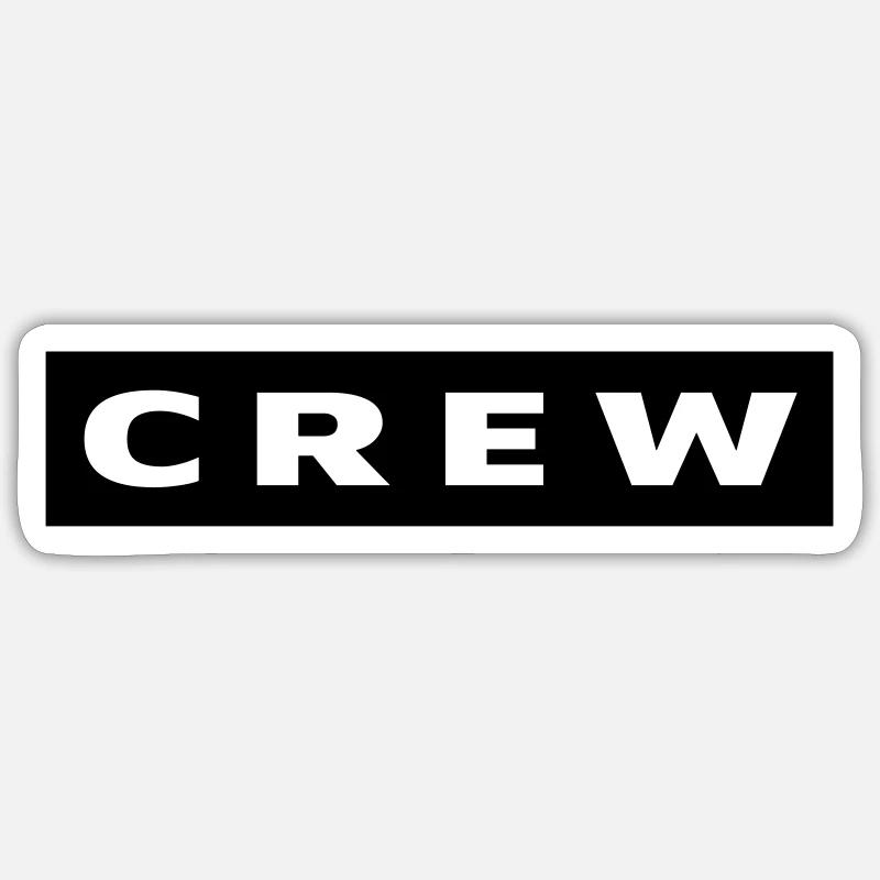 Crew Patch - Sticker Größe S (10 x 10 cm) - Mattweiß