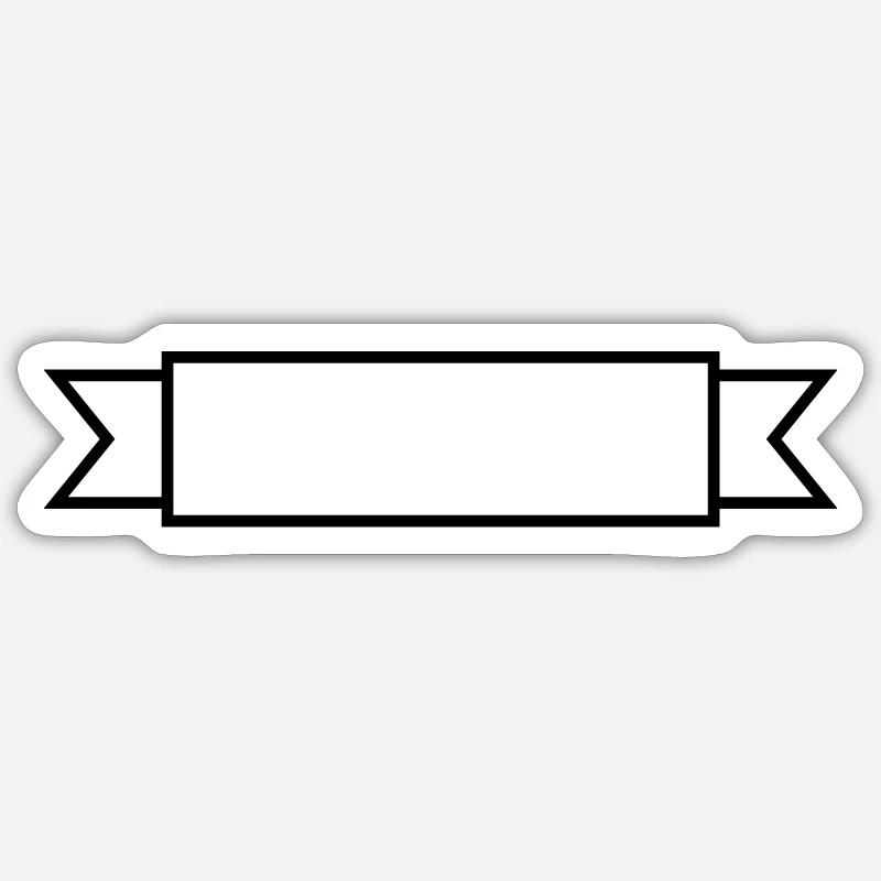 Frame banner field - Sticker size S (10 x 10 cm) - white matte