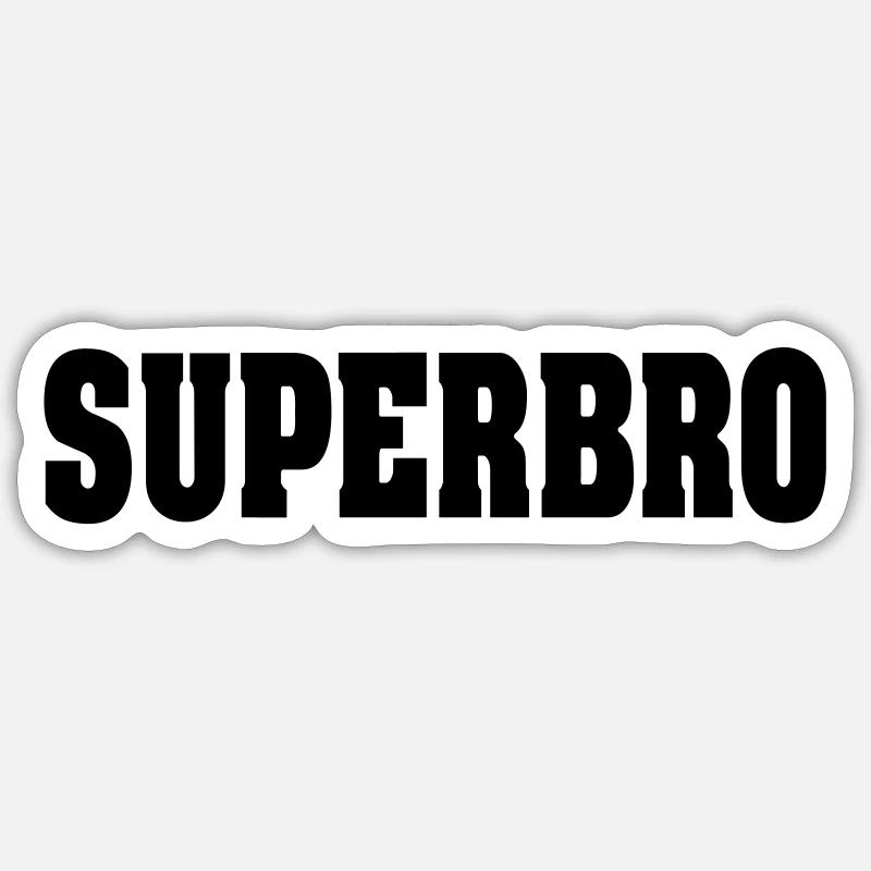 Bester coolster Bruder Geschenkidee cool Bro Held - Sticker Größe S (10 x 10 cm) - Mattweiß