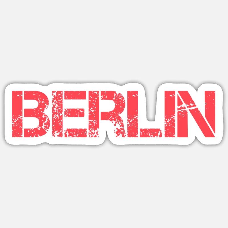Berlin - Sticker taille S (10 x 10 cm) - blanc mat