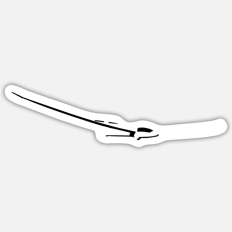 planeurs planeurs - Sticker taille S (10 x 10 cm) - blanc mat