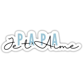 Papa I T AIME Logo - Sticker size S (10 x 10 cm) - white matte - Front